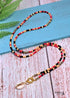 Boho Necklace, Long Blue Hippie Shell